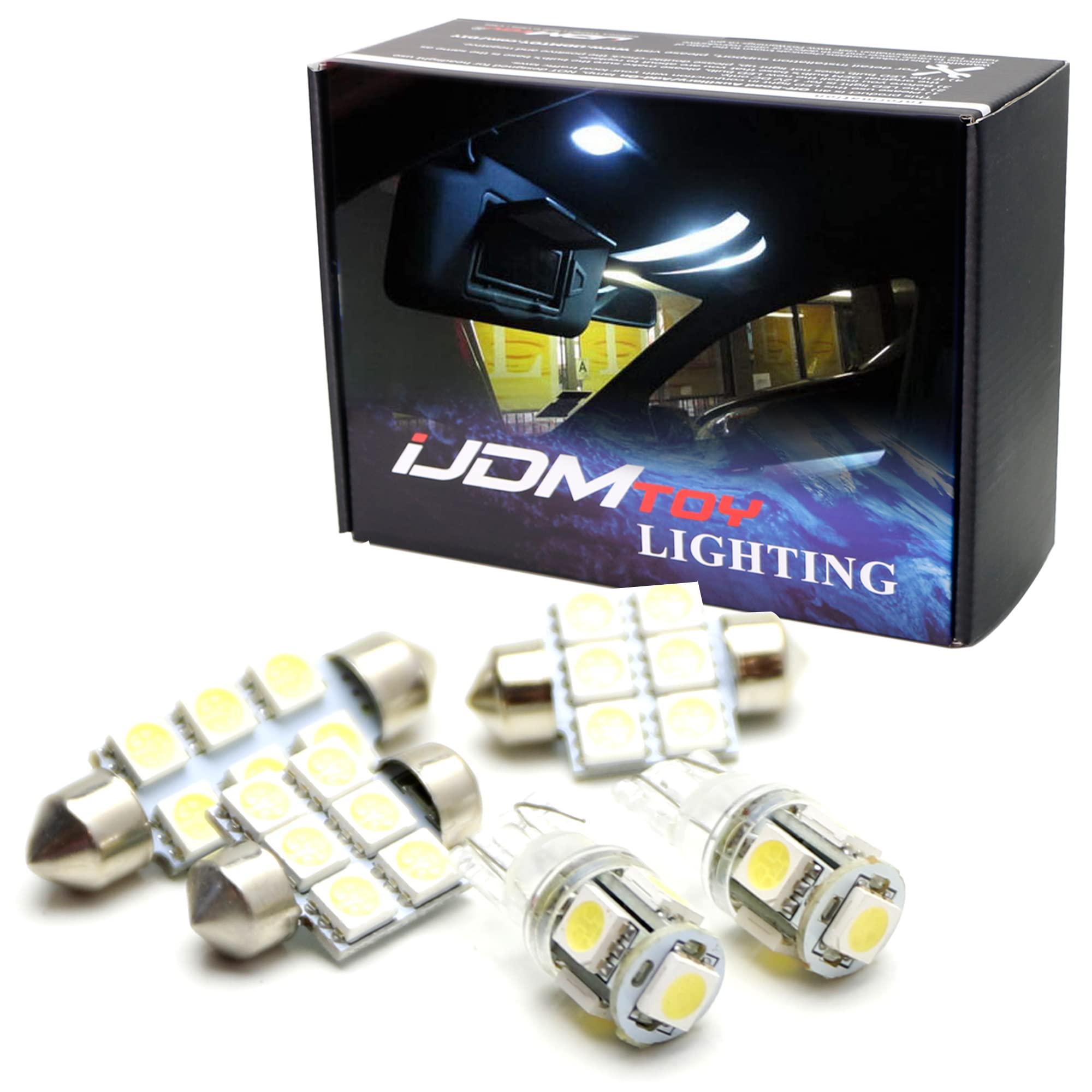iJDMTOY Premium SMD LED Lights Interior Package Combo Compatible with 2008-2012 Toyota Corolla, Xenon White